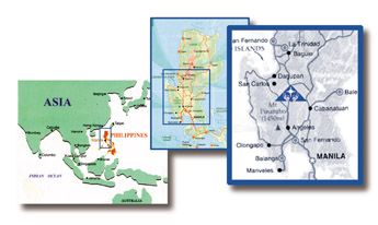 Location of Philippines, Pangasinan, Manaoag