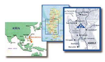 Location of Philippines, Pangasinan, Manaoag Location of Philippines, Pangasinan, Manaoag